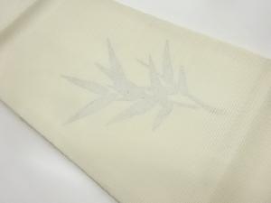 絽草葉模様織出し名古屋帯